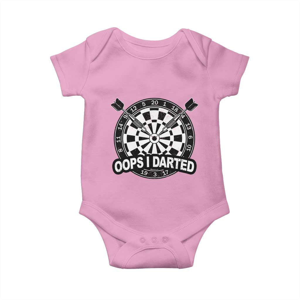 Funny Oops I Darted Baby Onesie Sarcastic Dartist Darts Lover Gift - Wonder Print Shop