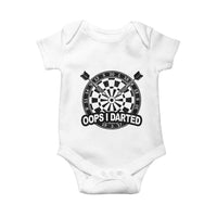 Funny Oops I Darted Baby Onesie Sarcastic Dartist Darts Lover Gift - Wonder Print Shop