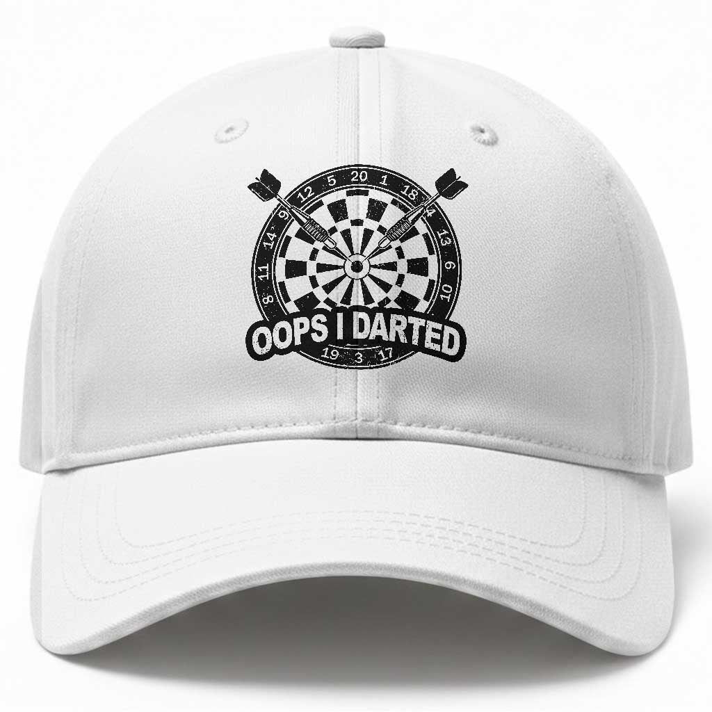 Funny Oops I Darted Baseball Cap Sarcastic Dartist Darts Lover Gift