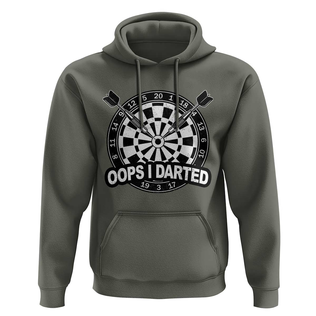 Funny Oops I Darted Hoodie Sarcastic Dartist Darts Lover Gift - Wonder Print Shop