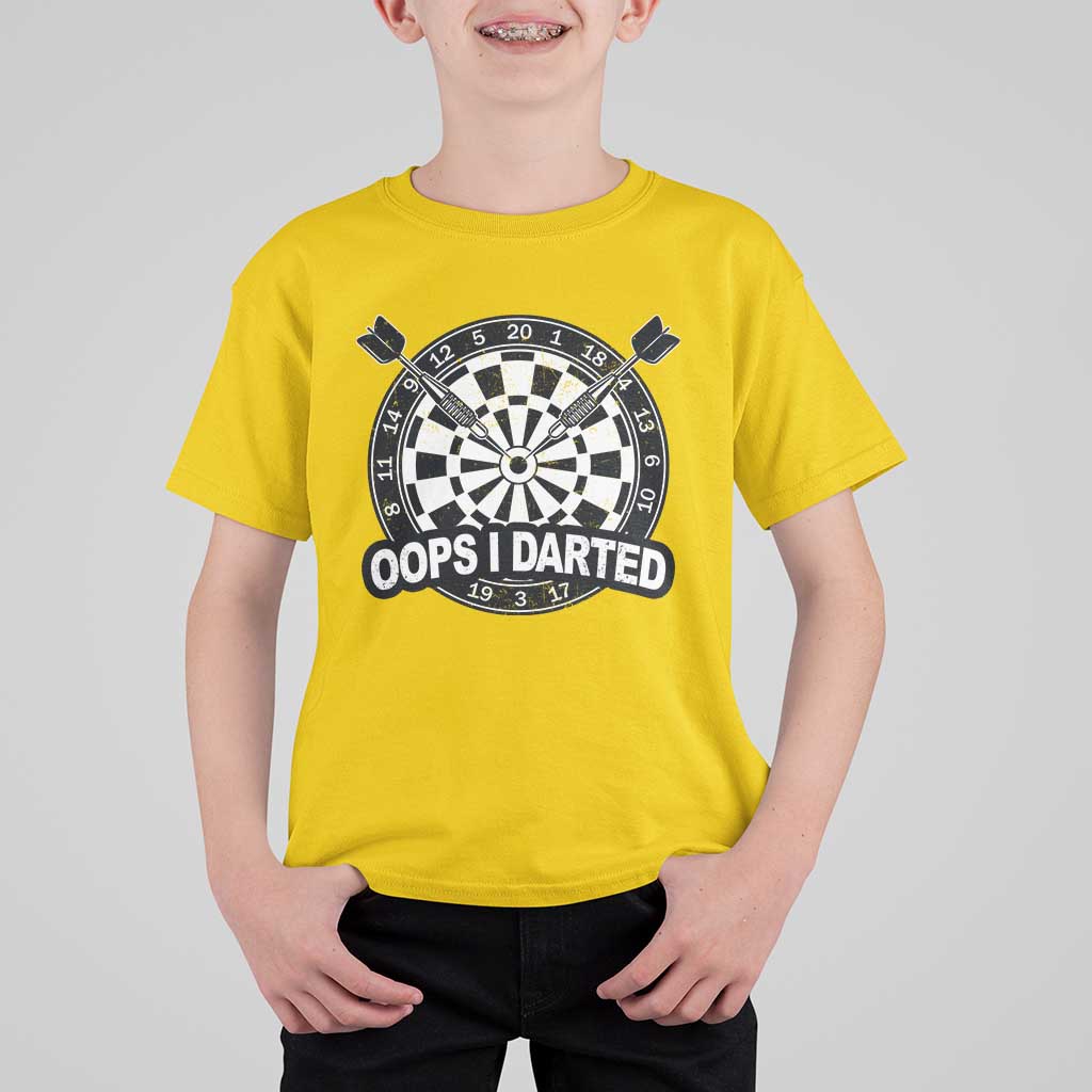 Funny Oops I Darted T Shirt For Kid Sarcastic Dartist Darts Lover Gift - Wonder Print Shop