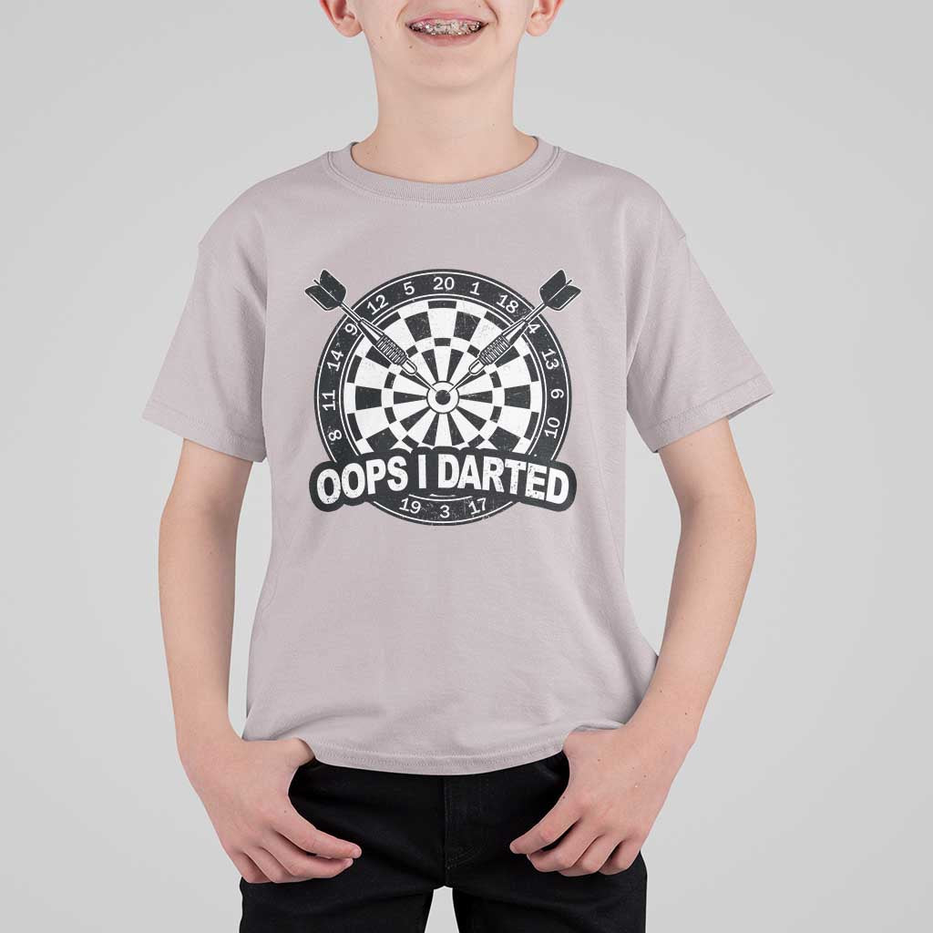 Funny Oops I Darted T Shirt For Kid Sarcastic Dartist Darts Lover Gift - Wonder Print Shop