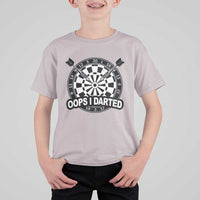 Funny Oops I Darted T Shirt For Kid Sarcastic Dartist Darts Lover Gift - Wonder Print Shop