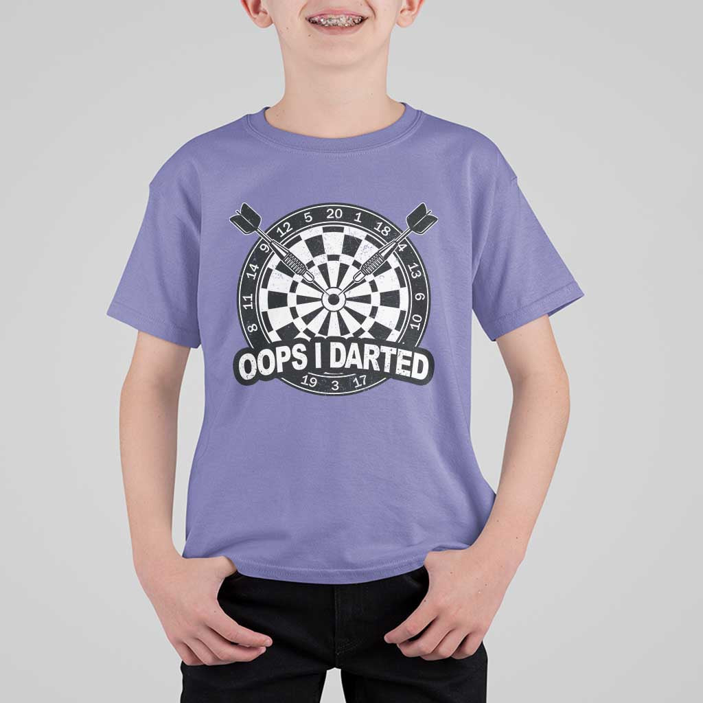 Funny Oops I Darted T Shirt For Kid Sarcastic Dartist Darts Lover Gift - Wonder Print Shop