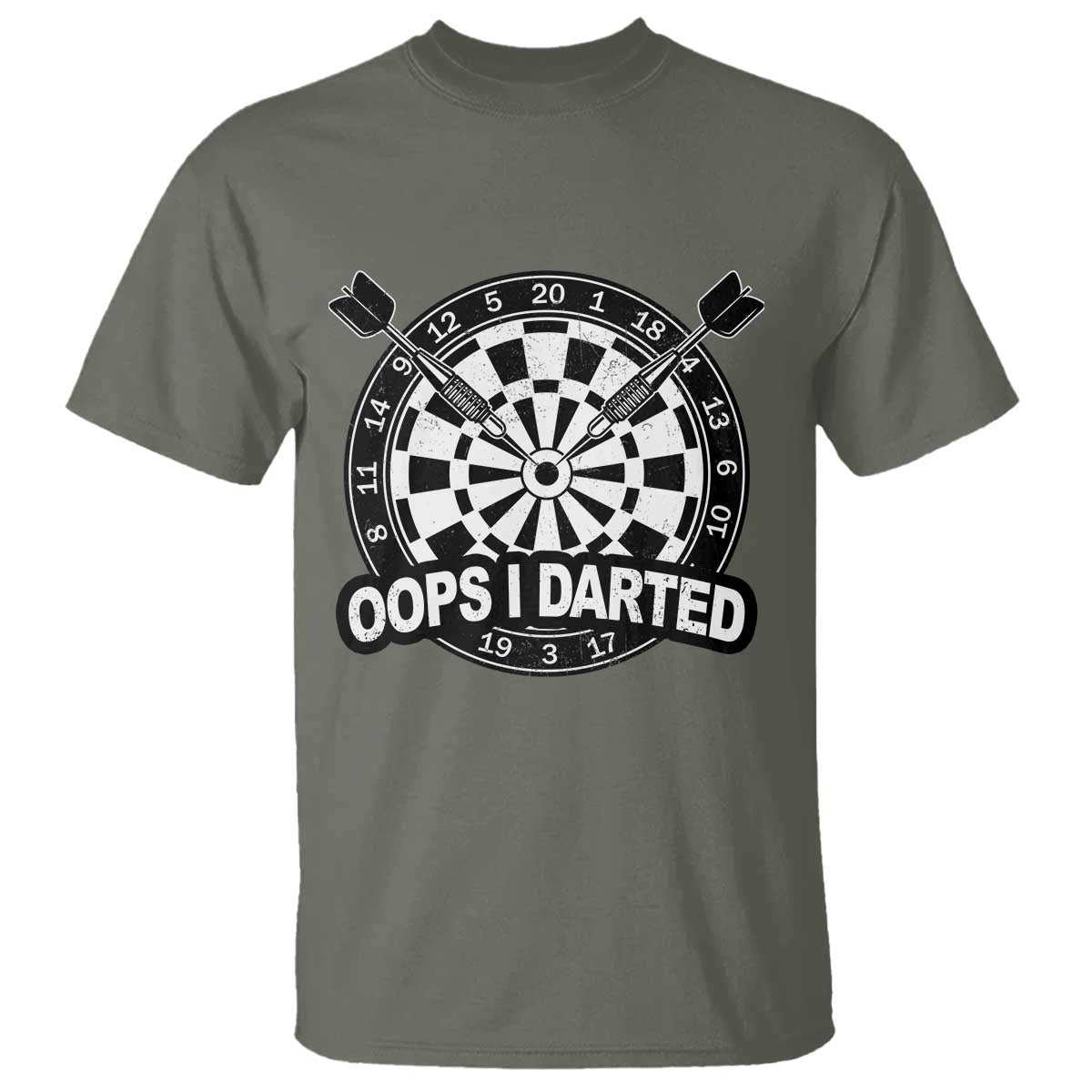 Funny Oops I Darted T Shirt Sarcastic Dartist Darts Lover Gift - Wonder Print Shop