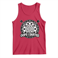 Funny Oops I Darted Tank Top Sarcastic Dartist Darts Lover Gift - Wonder Print Shop