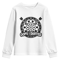 Funny Oops I Darted Youth Sweatshirt Sarcastic Dartist Darts Lover Gift - Wonder Print Shop