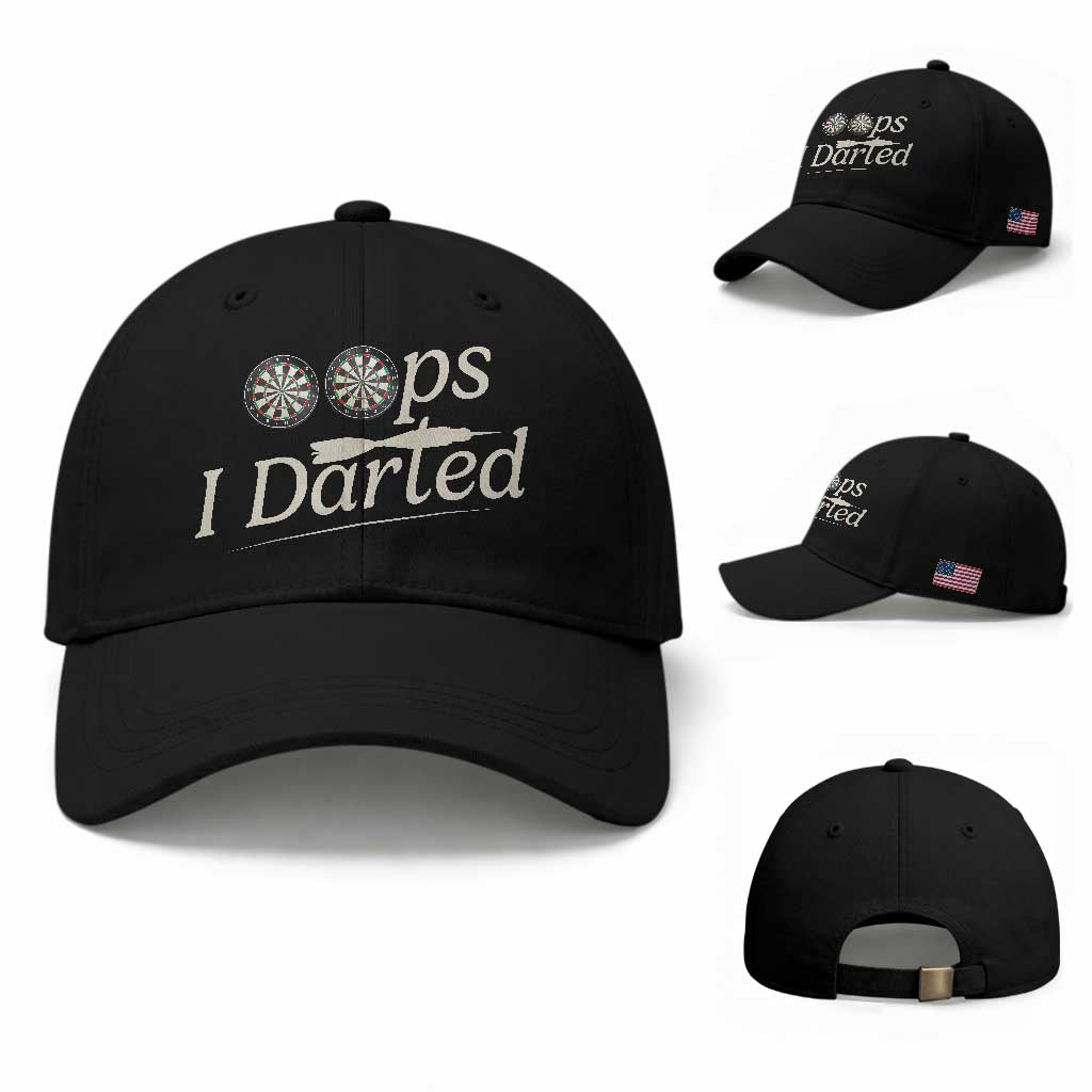 Oops I Darted Baseball Cap Funny Pub Darts Lover