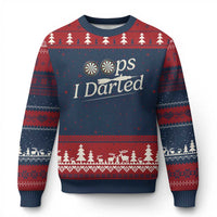 Oops I Darted Ugly Christmas Sweater Funny Pub Darts Lover - Wonder Print Shop