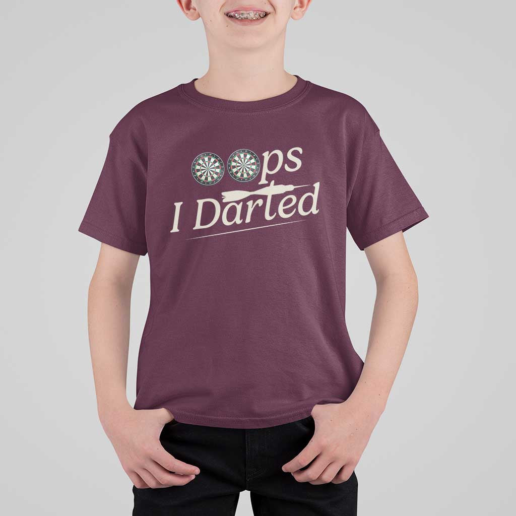 Oops I Darted T Shirt For Kid Funny Pub Darts Lover - Wonder Print Shop