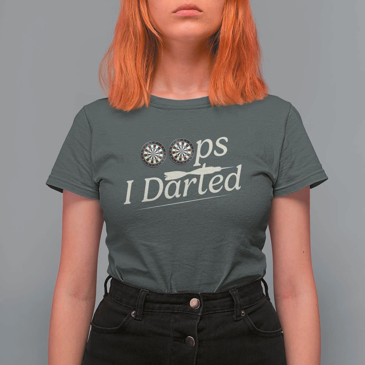 Oops I Darted T Shirt For Women Funny Pub Darts Lover - Wonder Print Shop