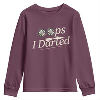 Oops I Darted Youth Sweatshirt Funny Pub Darts Lover - Wonder Print Shop