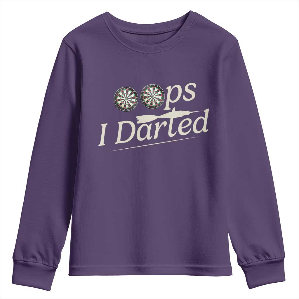 Oops I Darted Youth Sweatshirt Funny Pub Darts Lover - Wonder Print Shop