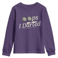 Oops I Darted Youth Sweatshirt Funny Pub Darts Lover - Wonder Print Shop