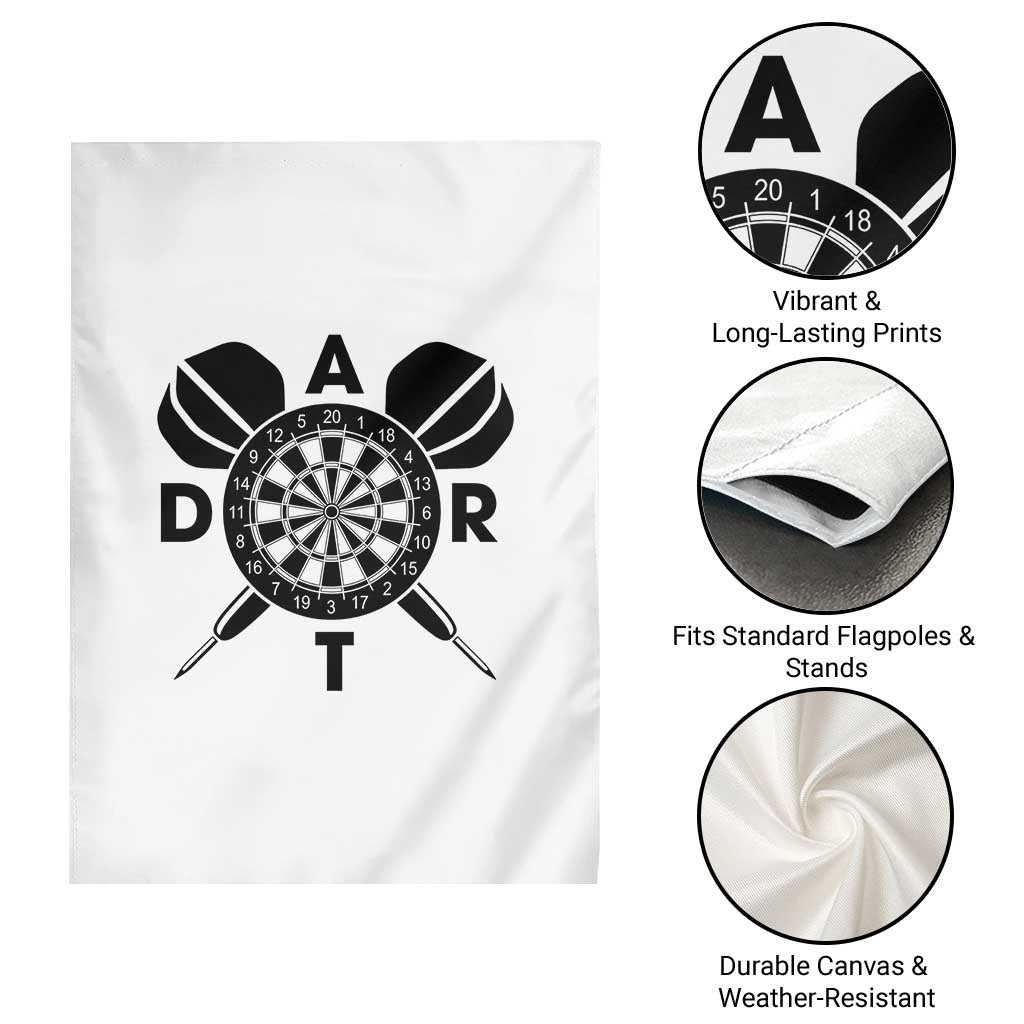 Vintage Dartboard Gift Idea For Dart Lover Garden Flag - Wonder Print Shop