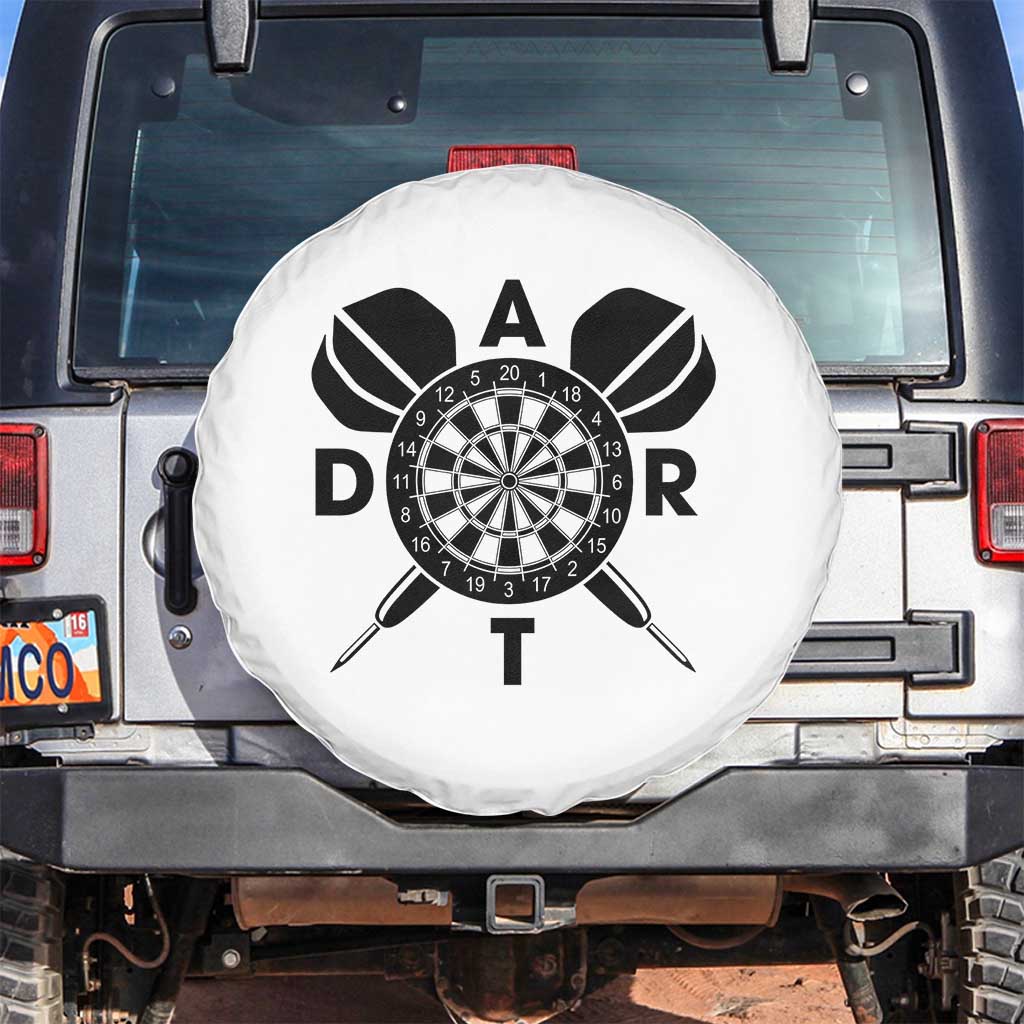 Vintage Dartboard Gift Idea For Dart Lover Spare Tire Cover - Wonder Print Shop