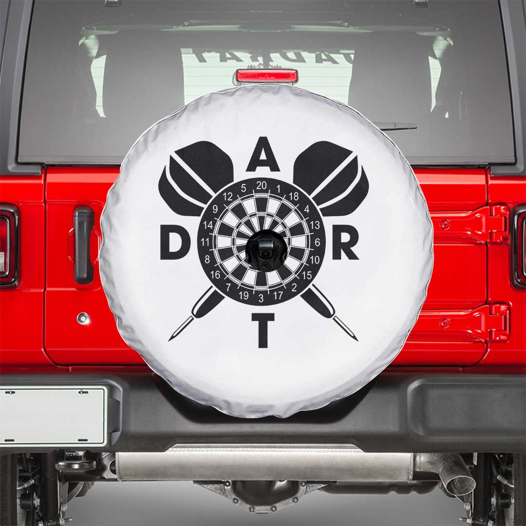 Vintage Dartboard Gift Idea For Dart Lover Spare Tire Cover - Wonder Print Shop