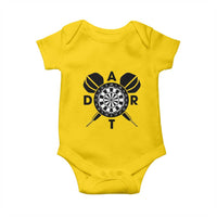 Vintage Dartboard Gift Idea For Dart Lover Baby Onesie - Wonder Print Shop