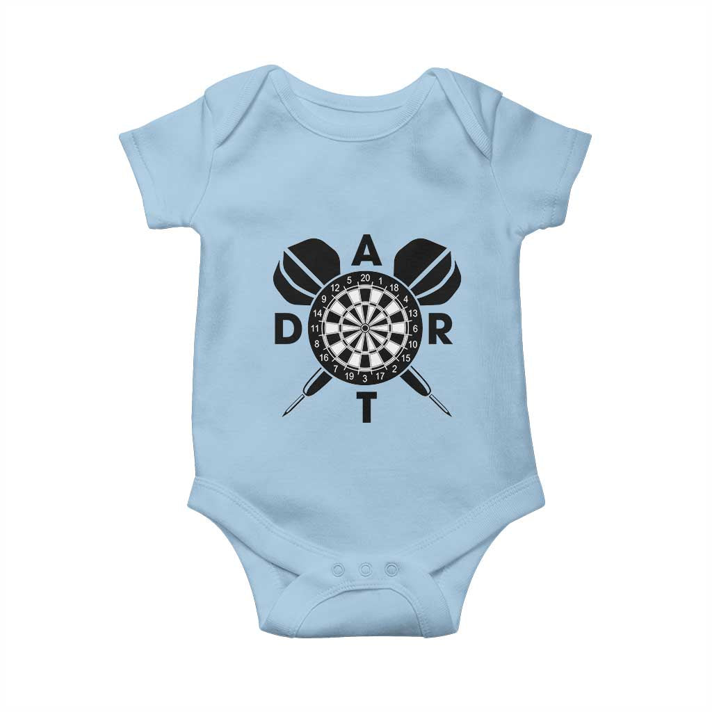Vintage Dartboard Gift Idea For Dart Lover Baby Onesie - Wonder Print Shop