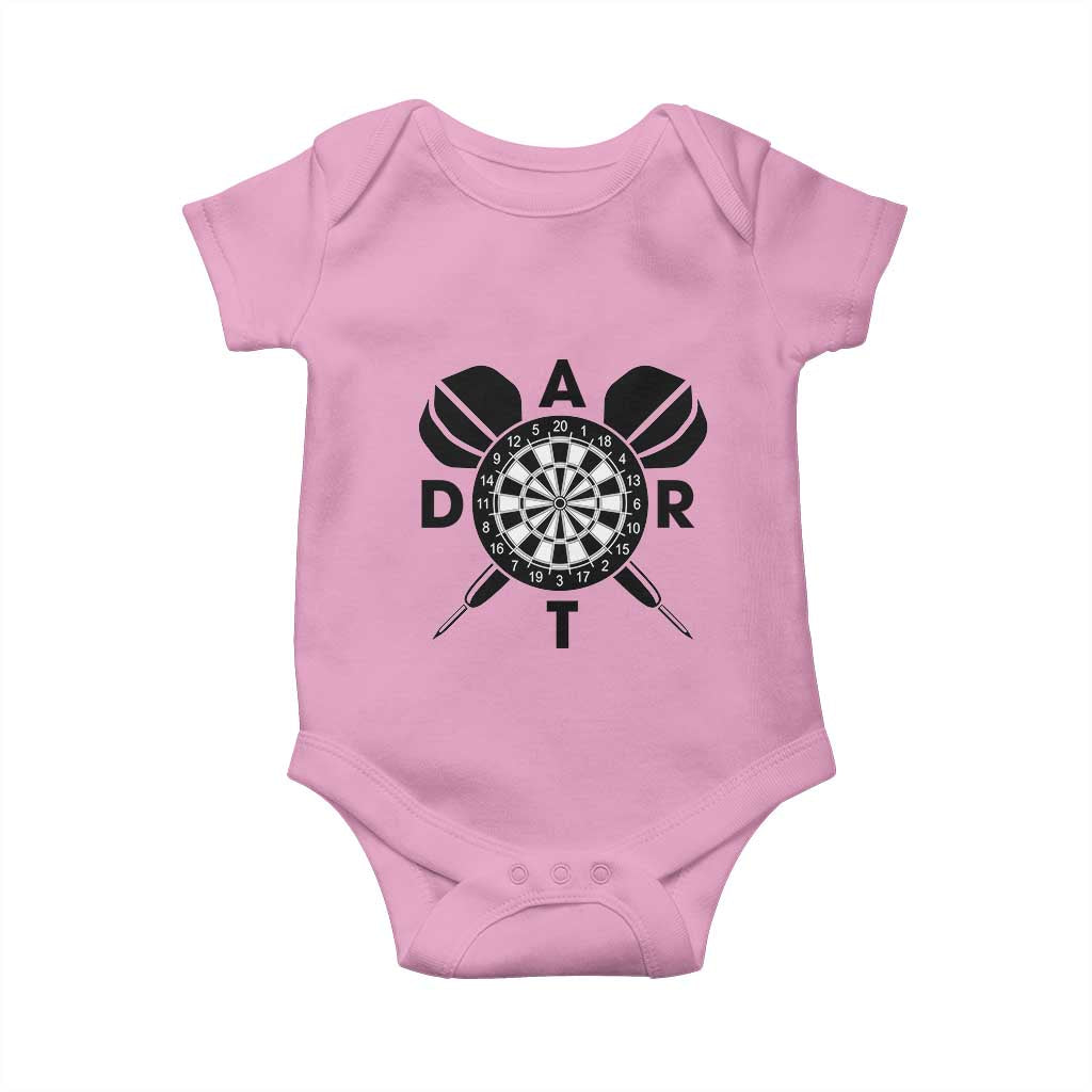 Vintage Dartboard Gift Idea For Dart Lover Baby Onesie - Wonder Print Shop