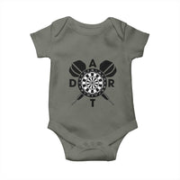 Vintage Dartboard Gift Idea For Dart Lover Baby Onesie - Wonder Print Shop