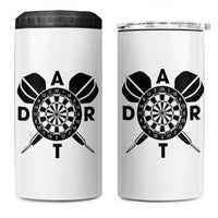 Vintage Dartboard Gift Idea For Dart Lover 4 in 1 Can Cooler Tumbler - Wonder Print Shop