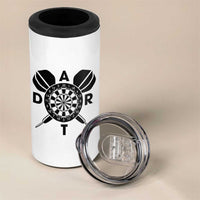 Vintage Dartboard Gift Idea For Dart Lover 4 in 1 Can Cooler Tumbler - Wonder Print Shop
