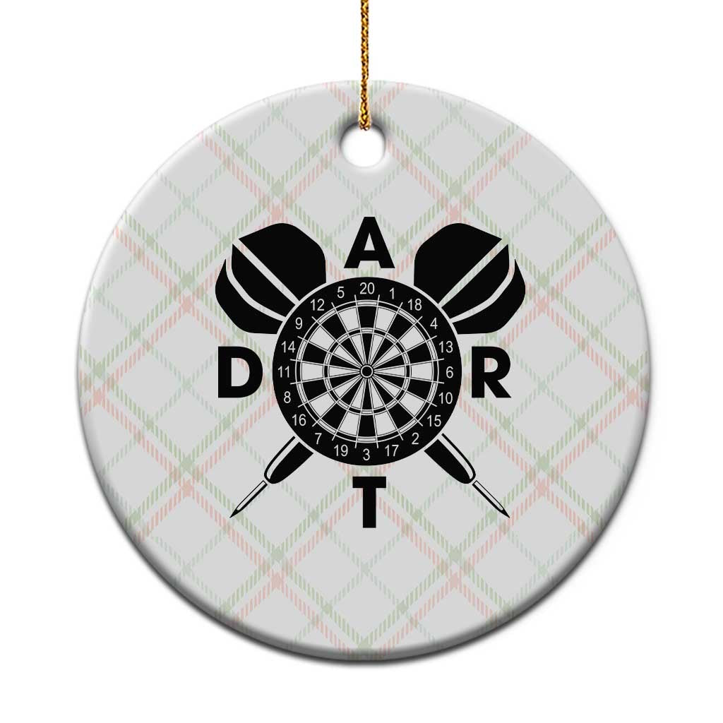 Vintage Dartboard Gift Idea For Dart Lover Ceramic Ornament - Wonder Print Shop