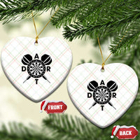 Vintage Dartboard Gift Idea For Dart Lover Ceramic Ornament - Wonder Print Shop