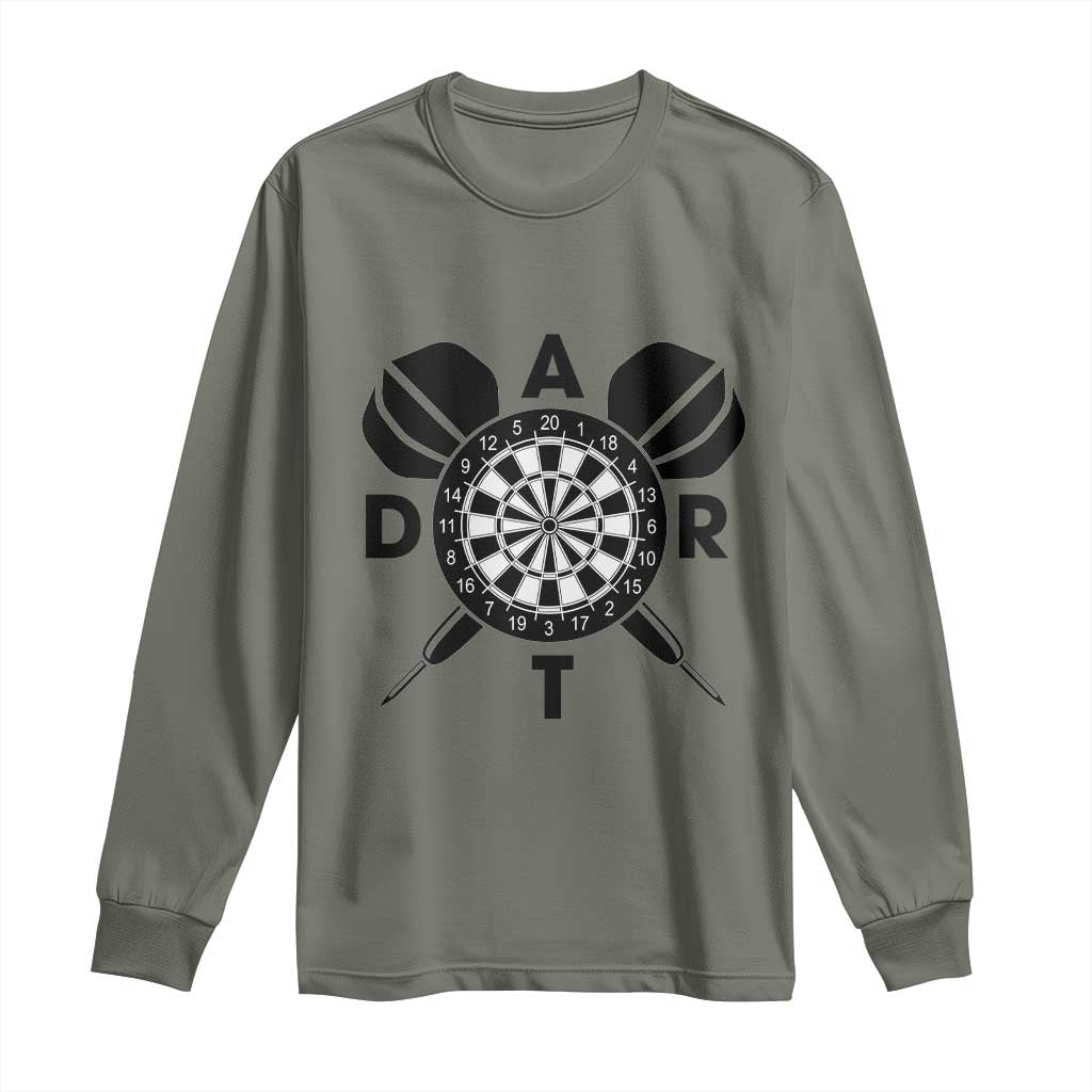 Vintage Dartboard Gift Idea For Dart Lover Long Sleeve Shirt - Wonder Print Shop