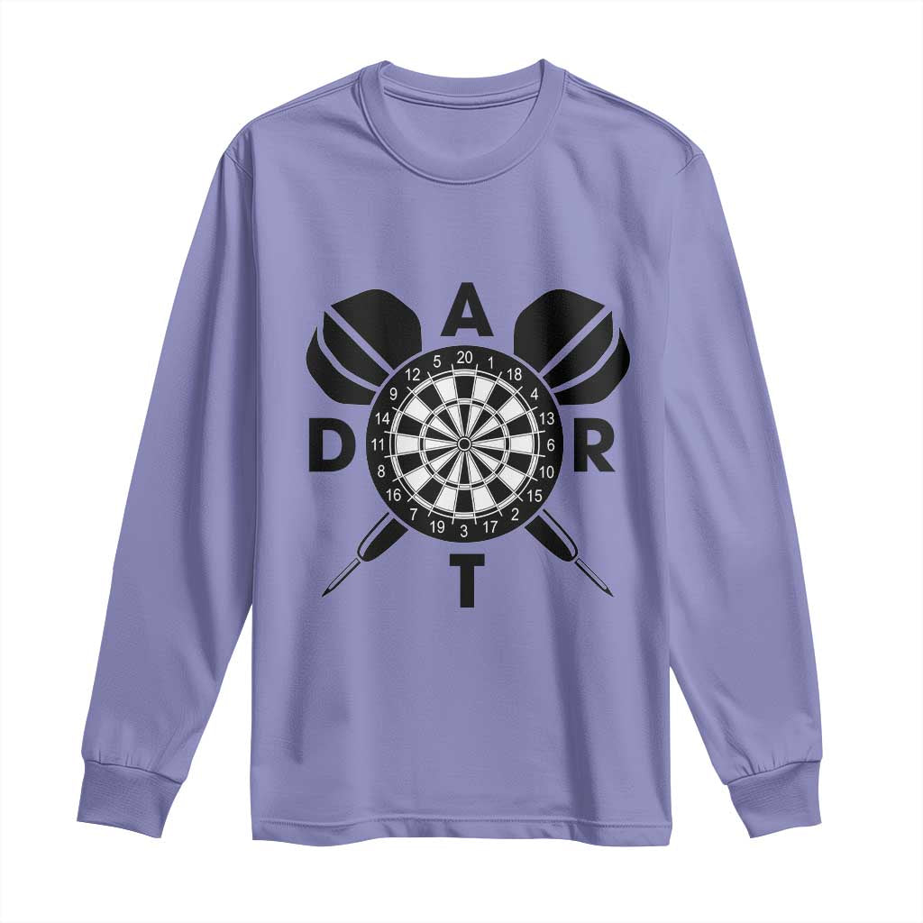 Vintage Dartboard Gift Idea For Dart Lover Long Sleeve Shirt - Wonder Print Shop
