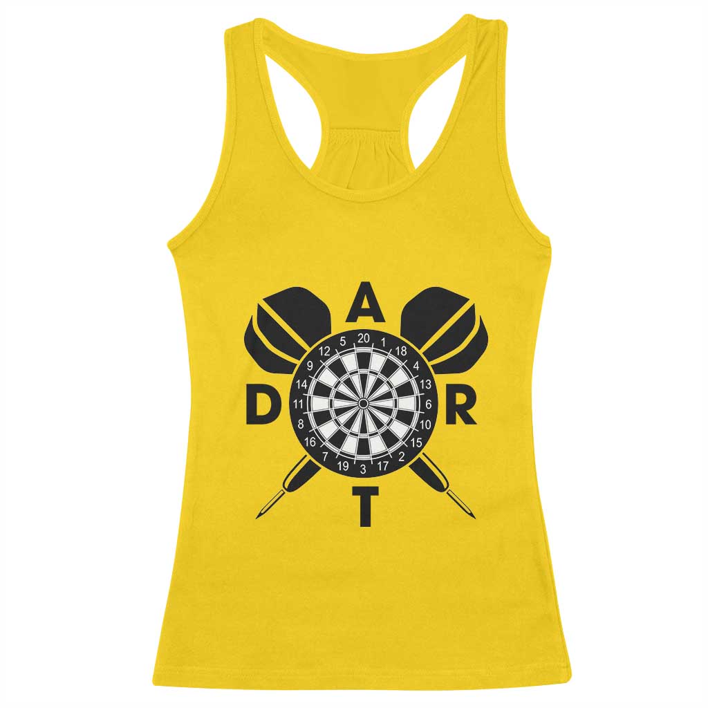 Vintage Dartboard Gift Idea For Dart Lover Racerback Tank Top - Wonder Print Shop
