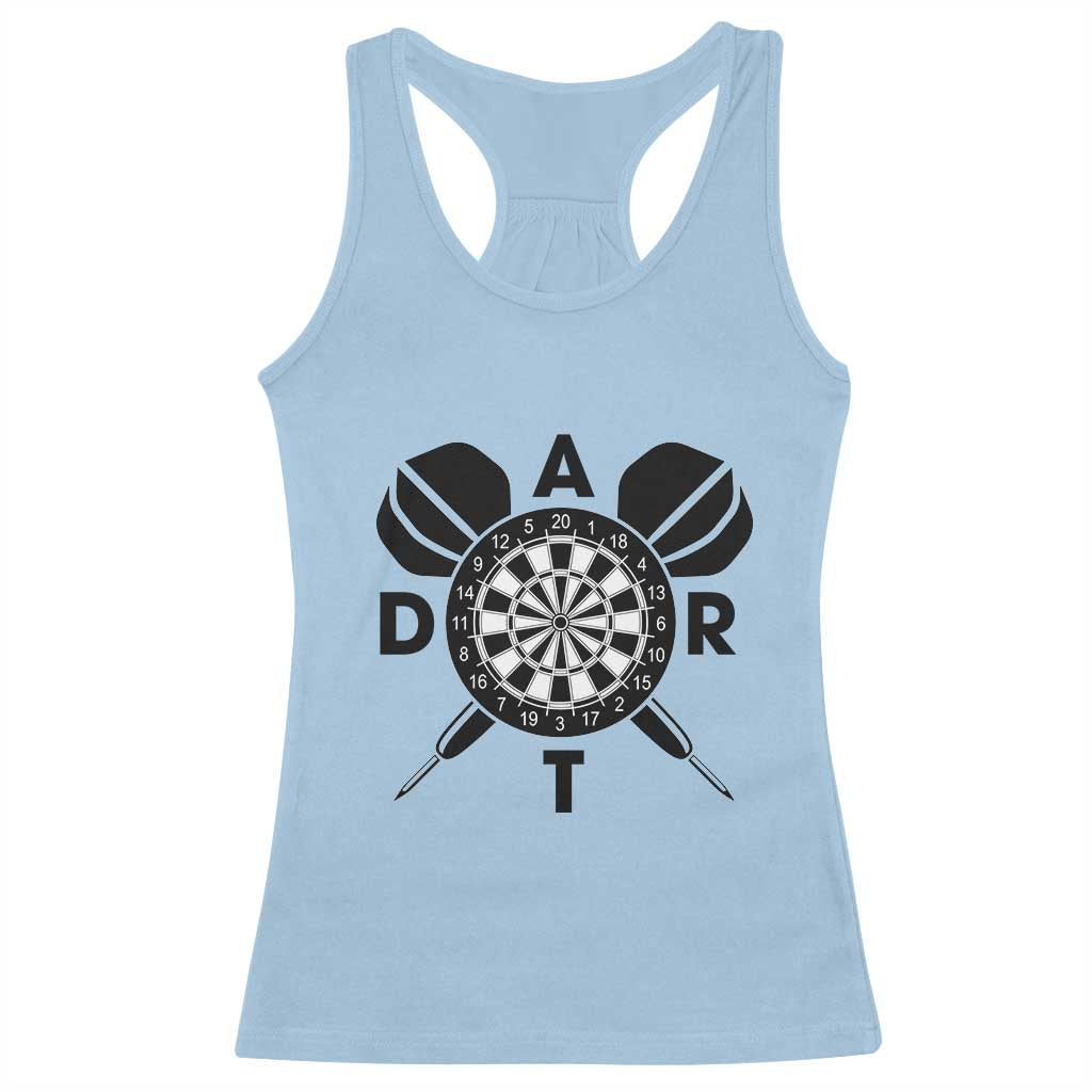 Vintage Dartboard Gift Idea For Dart Lover Racerback Tank Top - Wonder Print Shop