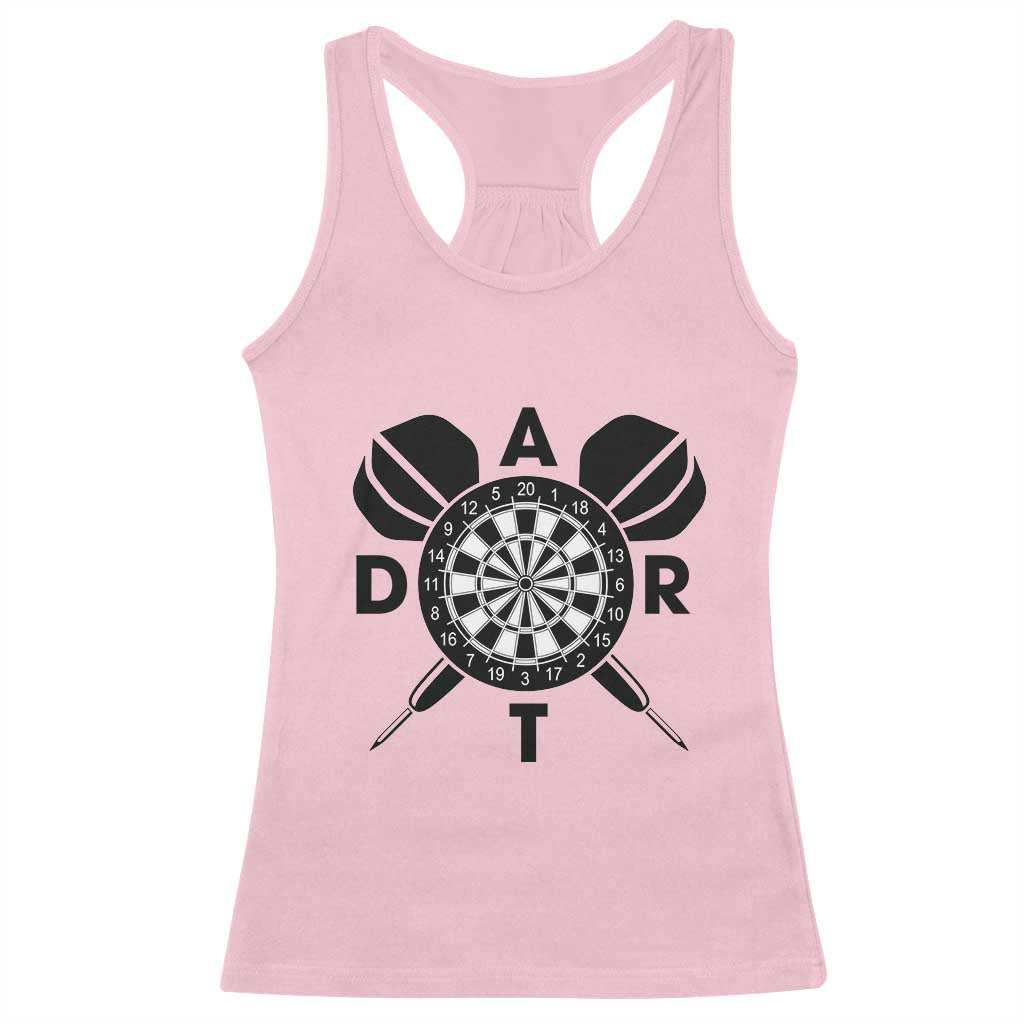 Vintage Dartboard Gift Idea For Dart Lover Racerback Tank Top - Wonder Print Shop