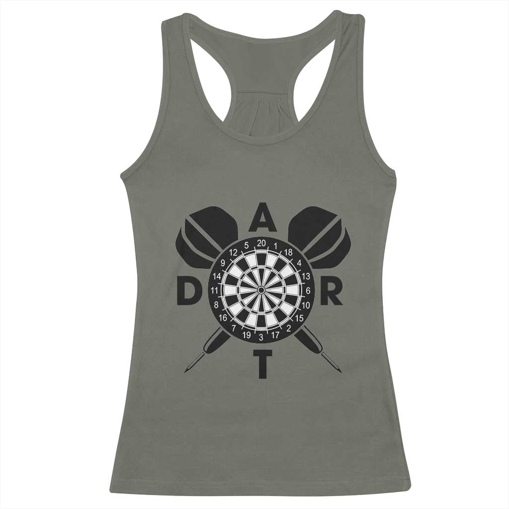 Vintage Dartboard Gift Idea For Dart Lover Racerback Tank Top - Wonder Print Shop