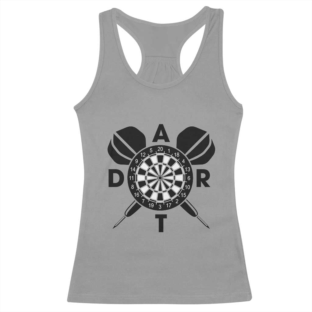 Vintage Dartboard Gift Idea For Dart Lover Racerback Tank Top - Wonder Print Shop