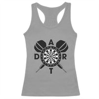 Vintage Dartboard Gift Idea For Dart Lover Racerback Tank Top - Wonder Print Shop