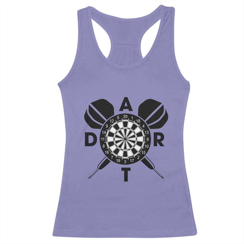 Vintage Dartboard Gift Idea For Dart Lover Racerback Tank Top - Wonder Print Shop