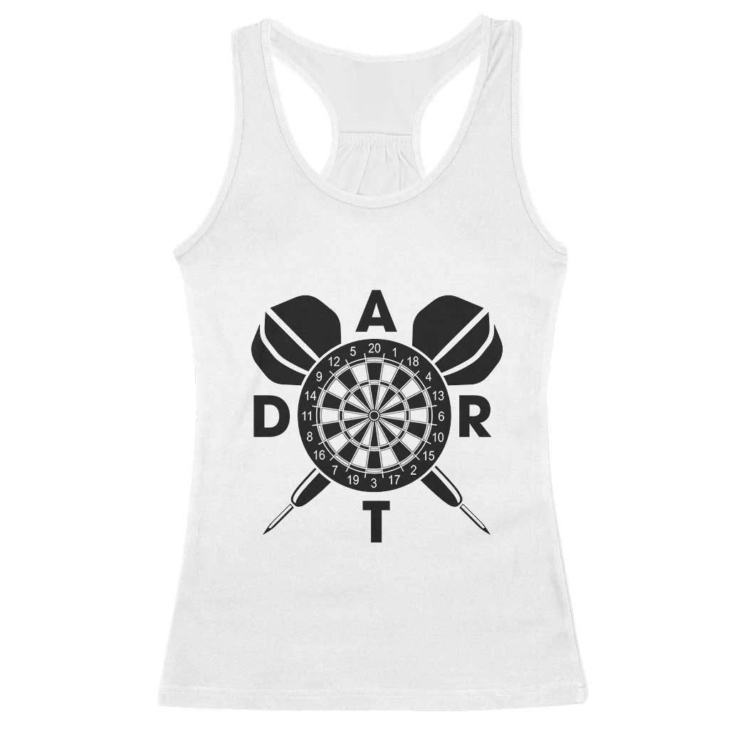 Vintage Dartboard Gift Idea For Dart Lover Racerback Tank Top - Wonder Print Shop