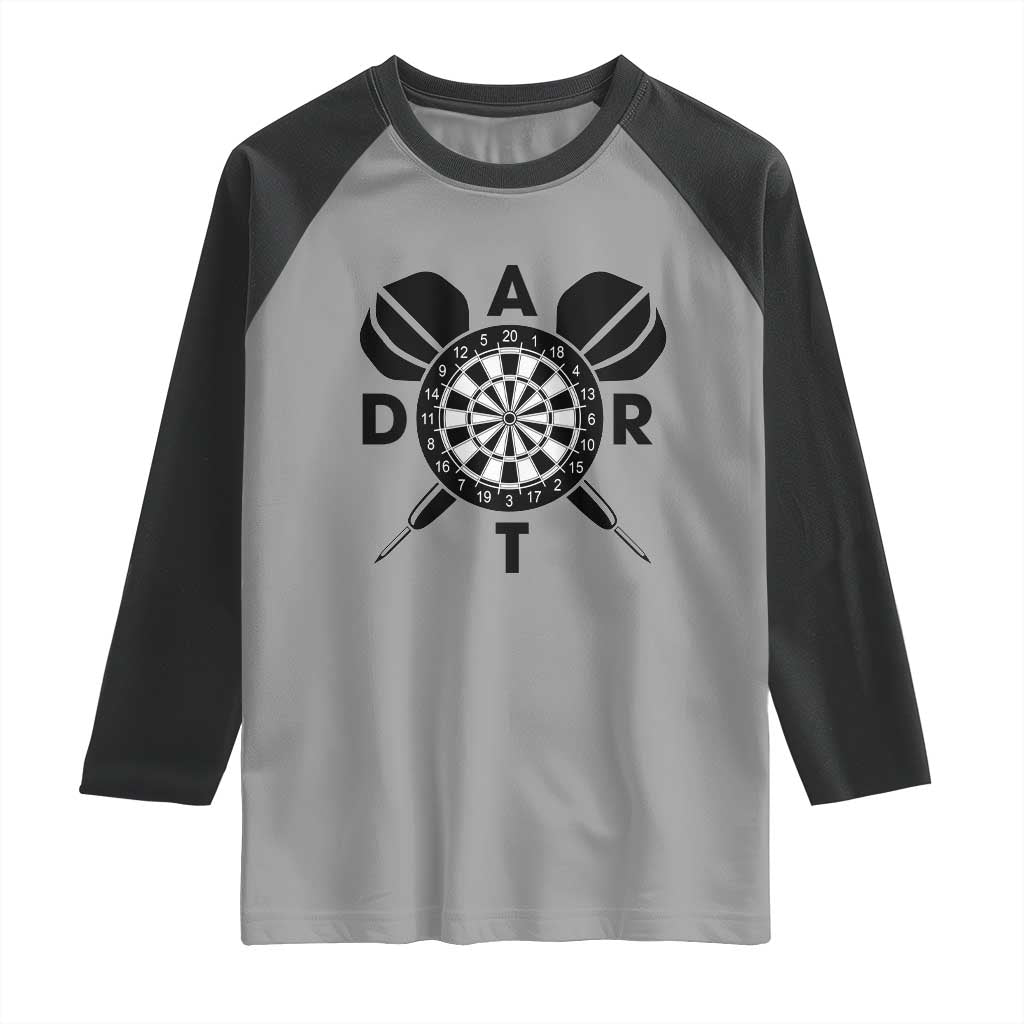 Vintage Dartboard Gift Idea For Dart Lover Raglan Shirt - Wonder Print Shop