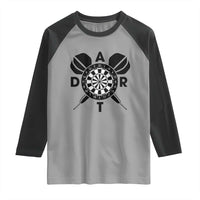 Vintage Dartboard Gift Idea For Dart Lover Raglan Shirt - Wonder Print Shop