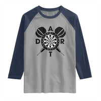 Vintage Dartboard Gift Idea For Dart Lover Raglan Shirt - Wonder Print Shop