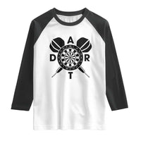 Vintage Dartboard Gift Idea For Dart Lover Raglan Shirt - Wonder Print Shop
