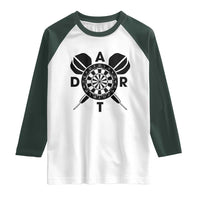 Vintage Dartboard Gift Idea For Dart Lover Raglan Shirt - Wonder Print Shop