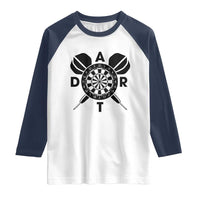 Vintage Dartboard Gift Idea For Dart Lover Raglan Shirt - Wonder Print Shop