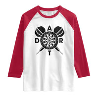 Vintage Dartboard Gift Idea For Dart Lover Raglan Shirt - Wonder Print Shop