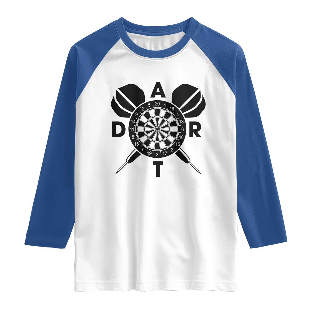 Vintage Dartboard Gift Idea For Dart Lover Raglan Shirt - Wonder Print Shop
