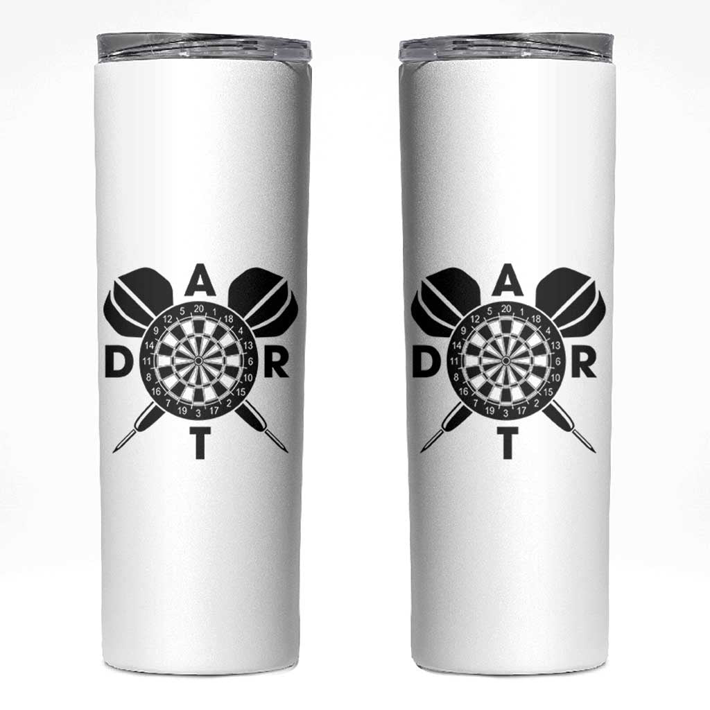 Vintage Dartboard Gift Idea For Dart Lover Skinny Tumbler - Wonder Print Shop