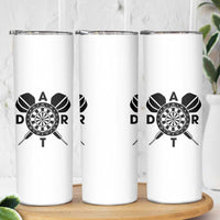 Vintage Dartboard Gift Idea For Dart Lover Skinny Tumbler - Wonder Print Shop