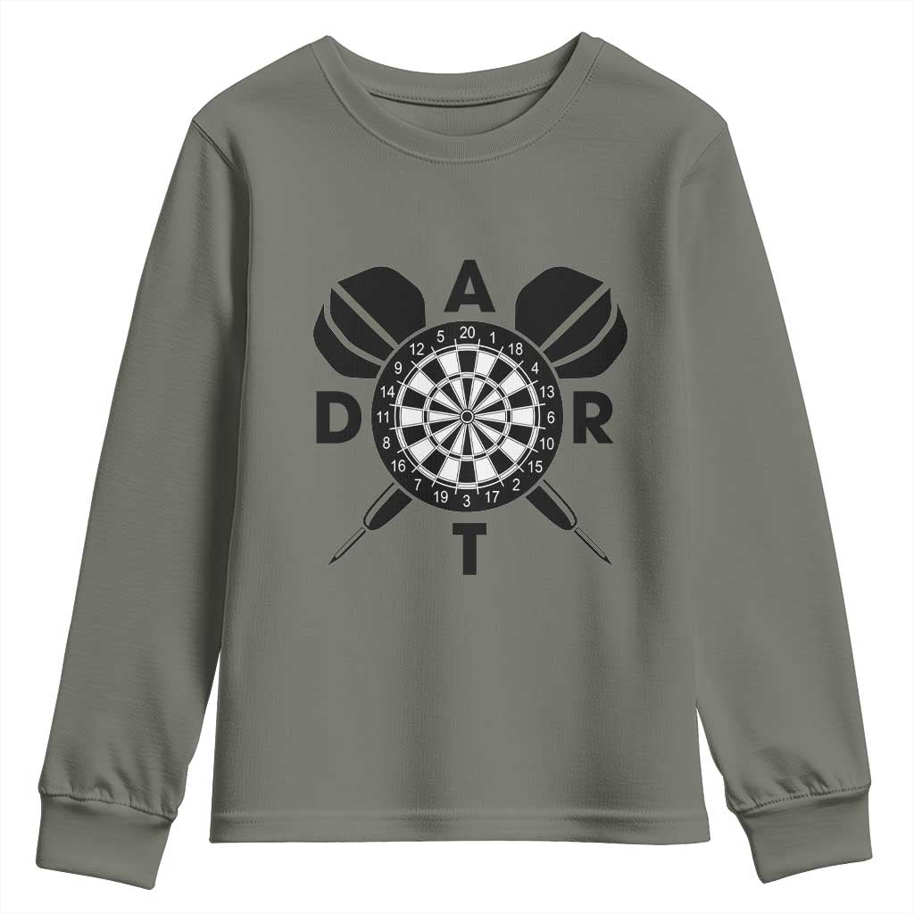 Vintage Dartboard Gift Idea For Dart Lover Youth Sweatshirt - Wonder Print Shop